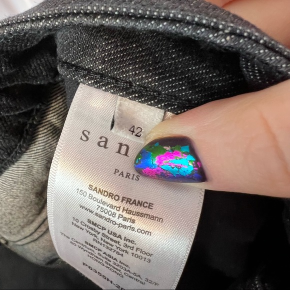 Sandro Paris High Waisted Straight Cut Jeans, size EU 42 - Picture 4 of 10